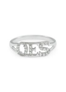 the collegiate standard oes sterling silver ring set with czs size 6