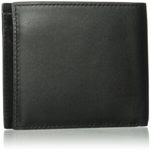 Lacoste Men's Fitzgerald Large Billfold and Coin Wallet, Black, One Size