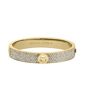 michael kors(マイケルコース) gold-tone pavé fulton hinge bracelet