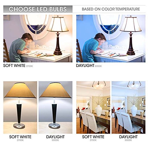 TCP 9W LED Light Bulbs (60 Watt Equivalent), A19 - E26, Medium Screw Base, Non-Dimmable, Soft White (2700K) (Pack of 6)