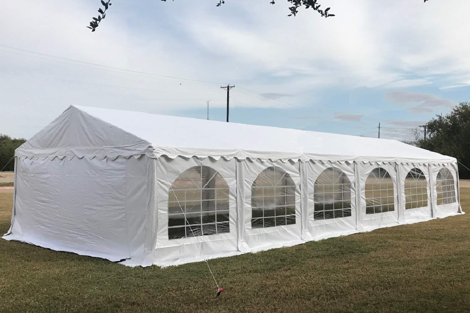 Delta 40'x20' Fire Retardant (FR) PVC Party Tent,Wedding Tent Canopy,Outdoor Event Shelter,Garden Gazebo,with Waterproof Top,Galvanized Steel Poles,Carry Bags