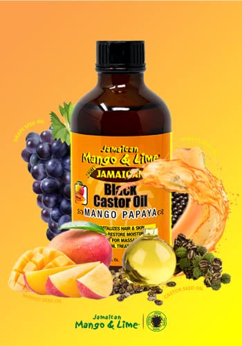 Jamaican Mango & Lime Black Castor Oil (Mango Papaya) 4oz