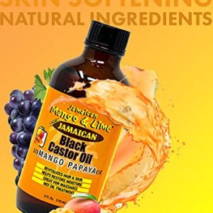 Jamaican Mango & Lime Black Castor Oil (Mango Papaya) 4oz