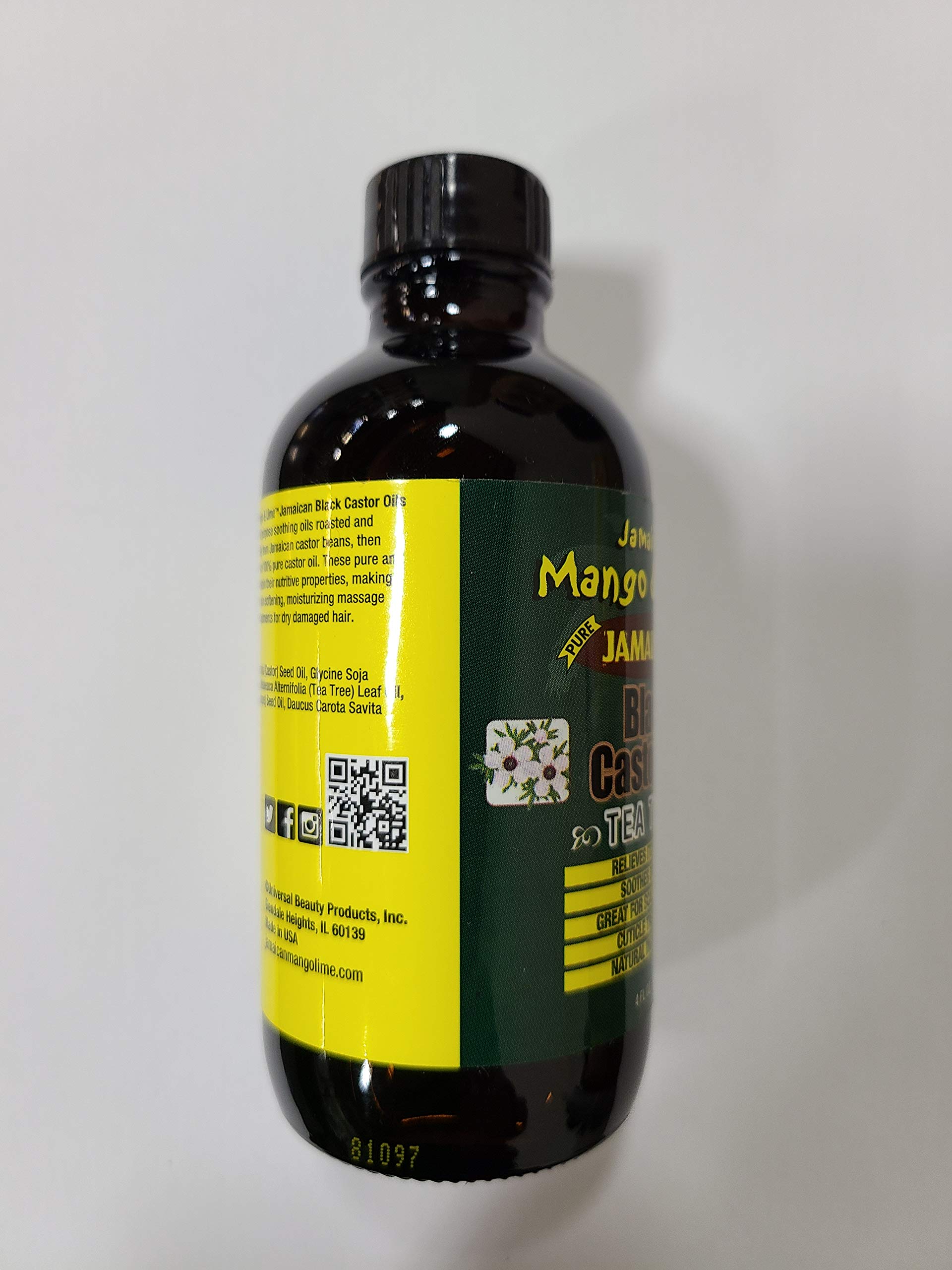 Jamaican Mango & Lime Tea Tree Black Castor Oil 4 oz