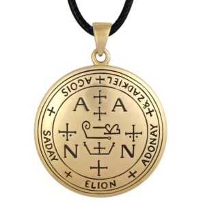 moonlight mysteries bronze sigil of archangel zadkiel talisman necklace