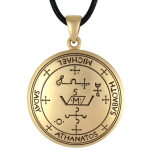 Moonlight Mysteries Bronze Sigil of Archangel Michael Talisman Necklace