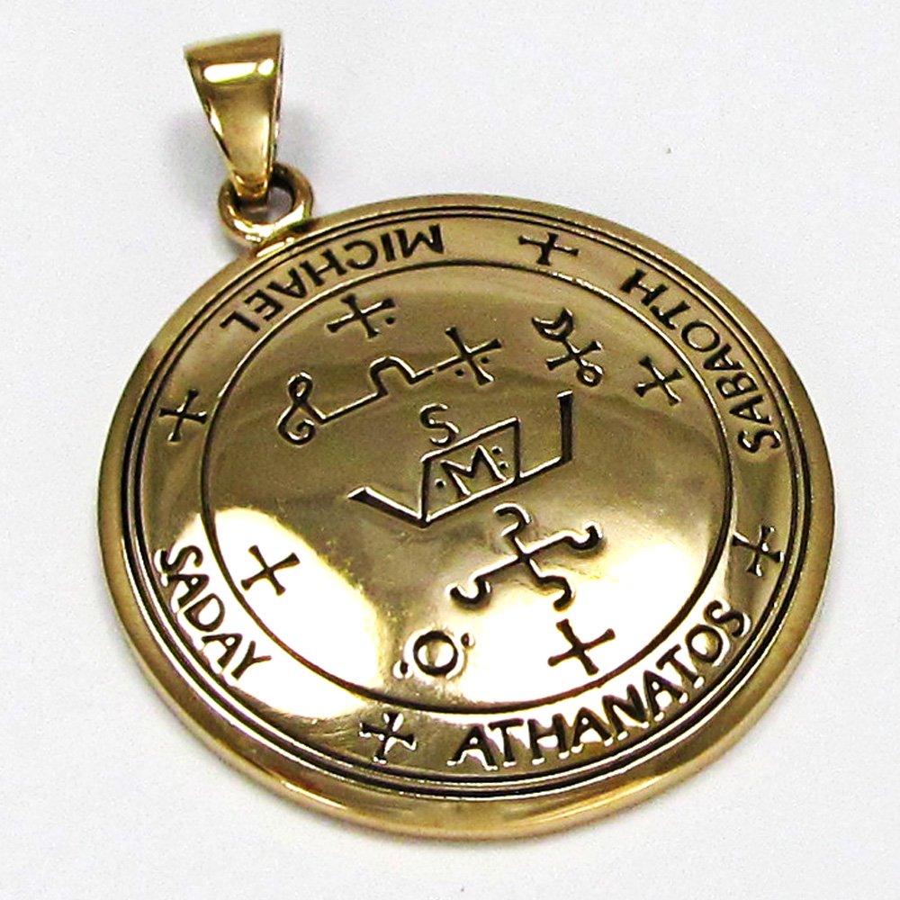 Moonlight Mysteries Bronze Sigil of Archangel Michael Talisman Necklace