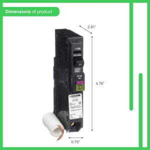 Square D - QO120DFC QO 20 Amp Single-Pole Dual Function (CAFCI and GFCI) Circuit Breaker