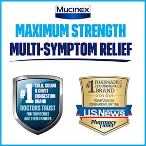 Maximum Strength Mucinex Sinus-Max Pressure, Pain & Cough & Nightshift Sinus Caplets, Fast Release, Powerful Multi-Symptom Relief, 20 caplets (12 Day time + 8 Night time) (Pack of 2)