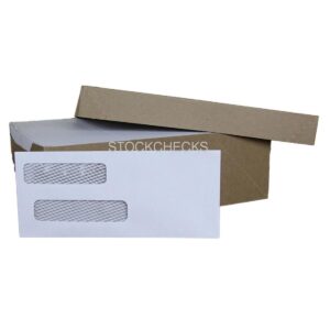 1,000ct, 9 Double Window Security Envelopes. Tinted, Gummed Seal. Fits Quicken, Quickbooks, Microsoft Money Checks, Quick Books, Intuit