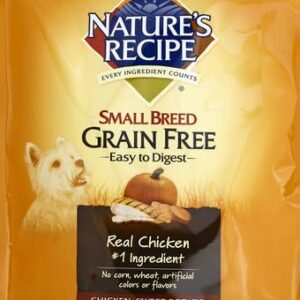 Nature’s Recipe Grain Free Small Breed Chicken, Sweet Potato & Pumpkin Recipe Dry Dog Food, 12 lb. Bag