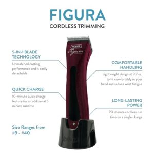 Wahl Professional Animal Figura Pet, Dog, Cat, and Horse Cordless Clipper Kit - Red