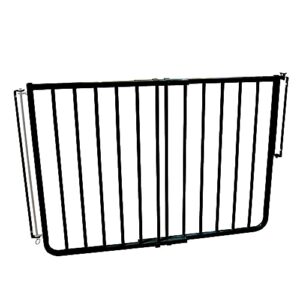 Cardinal Gates SS30OD Outdoor Baby Gate for Stairs - Adjustable Outdoor Dog Gate - Aluminum Safety Gate for Kids & Pets - Can be Installed at Angles - 27 to 42.5 Inches Wide - Black