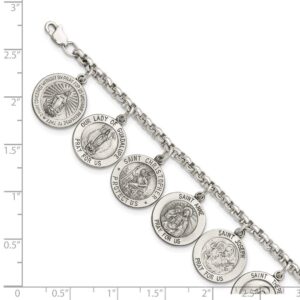 FJC Finejewelers Sterling Silver 12 Saints Bracelet