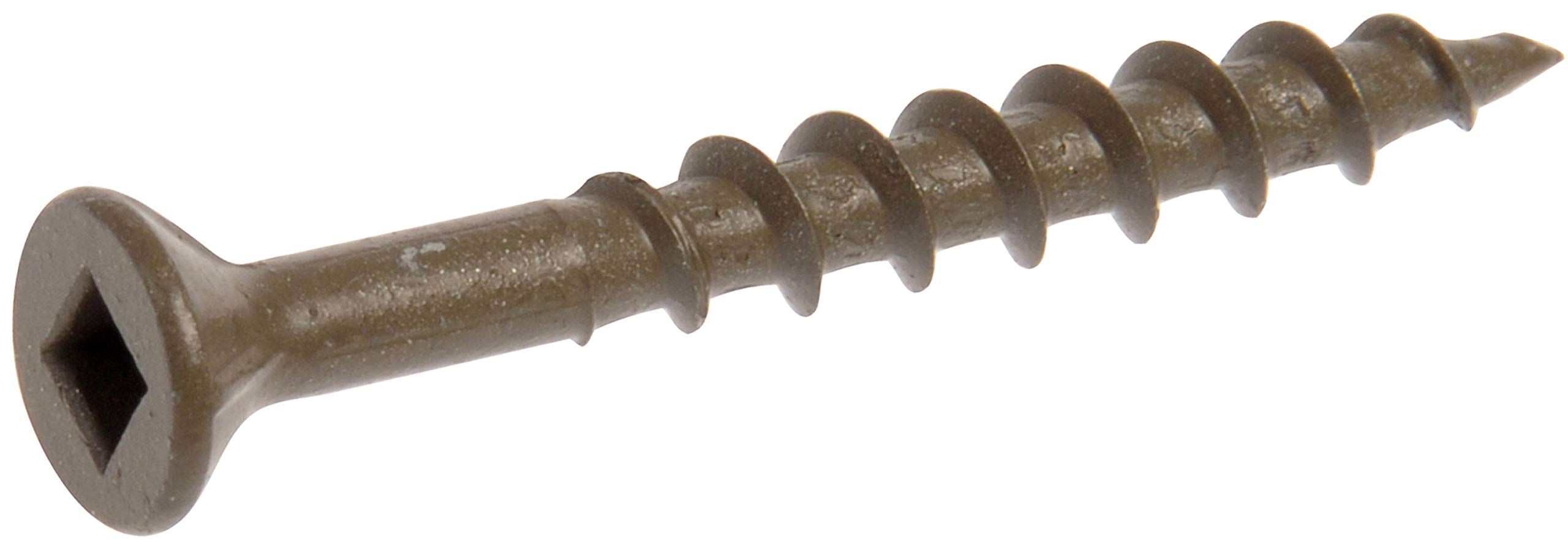 Hillman 48272 8 X 1-3/4-Inch Flat Head Square Drive Deck Screw, Brown, 500-Pack,Ceramic