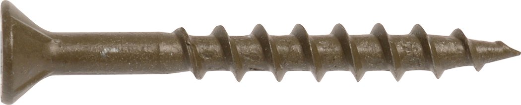 Hillman 48273 Brown Painted Head Square Drive Deck Screw #8 x 2", Silver