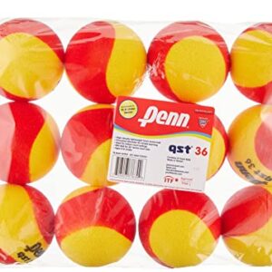 Penn QST 36 Tennis Balls - Youth Foam Red Tennis Balls for Beginners