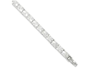 fjc finejewelers sterling silver nugget bracelet 7 inch