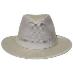 Panama Jack Original Mesh Safari Hat, 2 1/2" Brim, UPF (SPF) 50+ Sun Protection (Large) Khaki