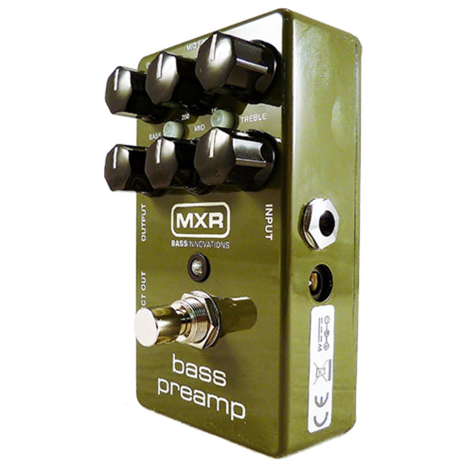 MXR M81 Bass Preamp Pedal Bundle with XLR Direct Out, 3 band EQ and Level Controls w/ 4 Cables