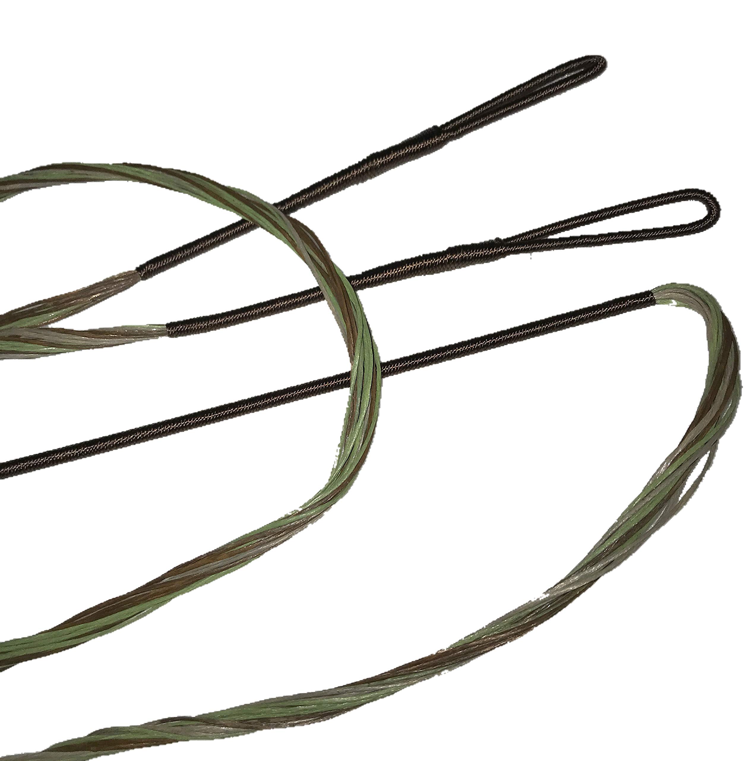 TRI COLOR CAMO B-50 Dacron REPLACEMENT RECURVE BOWSTRING - 14 STRAND BOW STRING FOR BOWS UP TO 50 LBS. - ACTUAL STRING LENGTH IN INCHES - By Traditional Gear Archery Products (Multiple Sizes) (57 INCH ACTUAL LENGTH)