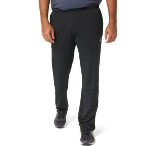 asics men's performance run essentials pants, performance black, large