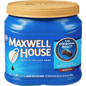 maxwell house 04648 original roast coffee , canister, 30.6oz., medium roast