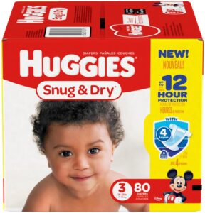 huggies snug and dry diapers - size 3-80 ct