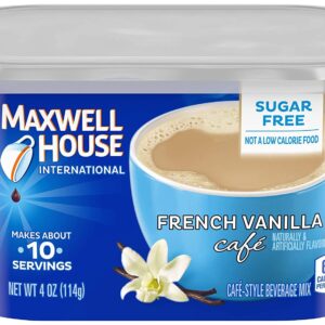 Maxwell International Cafe Cafe-Style Sugar Free French Vanilla Cafe Beverage Mix 4 OZ (Pack of 16)