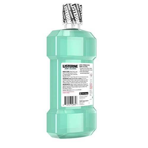 Listerine Zero Clean Mint Mouthwash for Fresher Breath and Good Oral Hygiene,1.5L