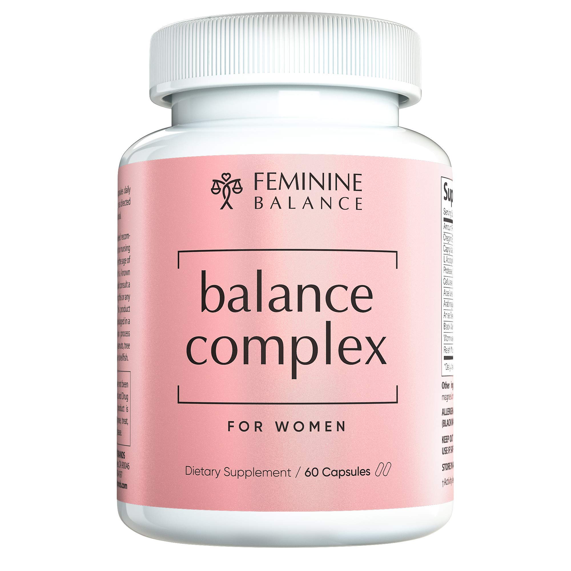 Balance Complex 17-in-1 Vaginal Health 100 Billion Probiotics for Women pH Balance with Cranberry & D-Mannose | Promote Urinary Tract Health for Vaginal Odor & Vaginal Flora, 60 Capsules