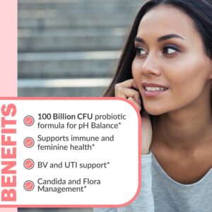 Balance Complex 17-in-1 Vaginal Health 100 Billion Probiotics for Women pH Balance with Cranberry & D-Mannose | Promote Urinary Tract Health for Vaginal Odor & Vaginal Flora, 60 Capsules