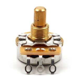 CTS 250k Pots for Guitars, Basses, Solid Shaft, 450g, The Art of Tone 10% Audio taper guitar Potentiometers, 2x (Pair)