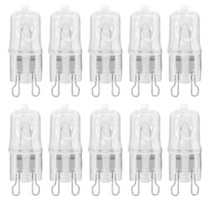 value 10 pack 25w q25/g9/cl/120v g9 jcd 25 watt 120 volt t4 jd type glass halogen replacement light bulb hanging pendant accent jcd industrial architect desk lamp landscape fixture lighting high cri