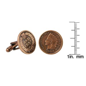 American Coin Treasures Copper Indian Head Penny Cuff Links