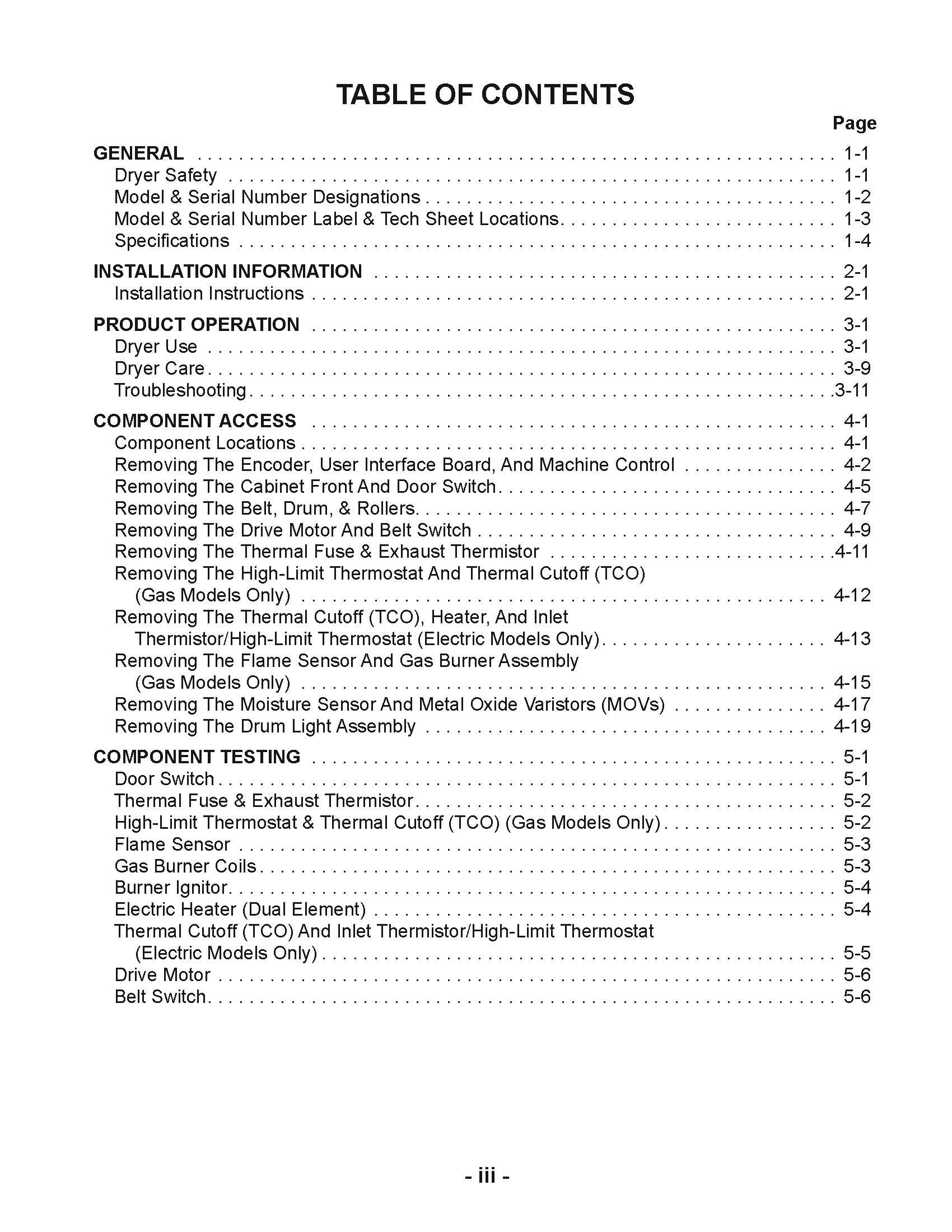 WHIRLPOOL WED6200SW0 - WED6200S SERVICE MANUAL