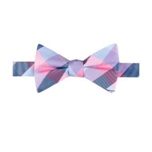 Tommy Hilfiger Men's Buffalo Tartan Pre-Tied Bow Tie, Pink, One Size