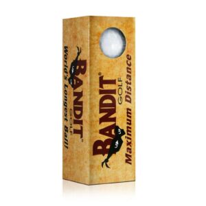 Bandit Maximum Distance Golf Balls, (One Dozen, White)