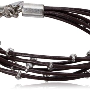 Lucky Brand Silver Leather Bracelet