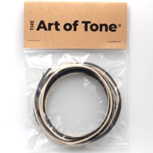 The Art Of Tone Guitar Wire, Hookup Wire, Gavitt Cloth Wire, 22awg Stranded Copper Wire, 6 feet of Each Color Black/White Pushback Wire for Electric Guitar and Other Instruments