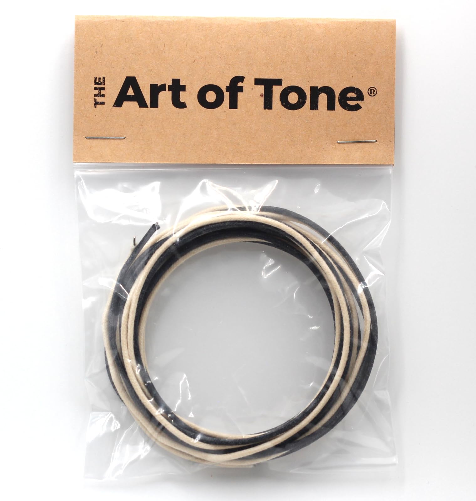 The Art Of Tone Guitar Wire, Hookup Wire, Gavitt Cloth Wire, 22awg Stranded Copper Wire, 6 feet of Each Color Black/White Pushback Wire for Electric Guitar and Other Instruments