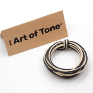 The Art Of Tone Guitar Wire, Hookup Wire, Gavitt Cloth Wire, 22awg Stranded Copper Wire, 6 feet of Each Color Black/White Pushback Wire for Electric Guitar and Other Instruments