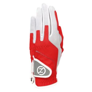 zero friction women's golf gloves, left hand, one size golf, red