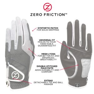 Zero Friction Women's Golf Gloves, Left Hand, One Size Golf, Red