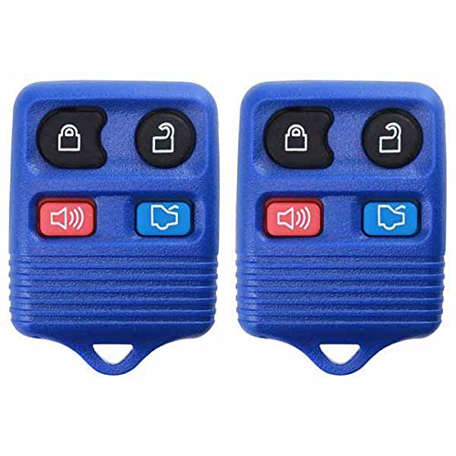 2 KeylessOption Blue Replacement 4 Button Keyless Entry Remote Control Key Fob