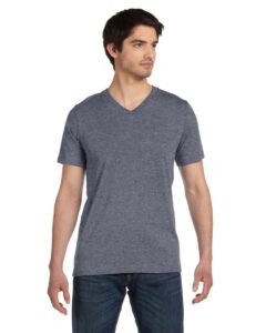 bella canvas unisex jersey short-sleeve v-neck t-shirt xl deep heather