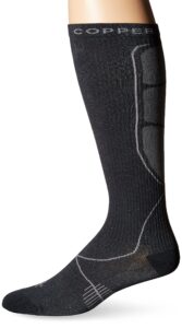 tommie copper men's recovery jolt dress over the calf socks, charcoal, 6-8.5