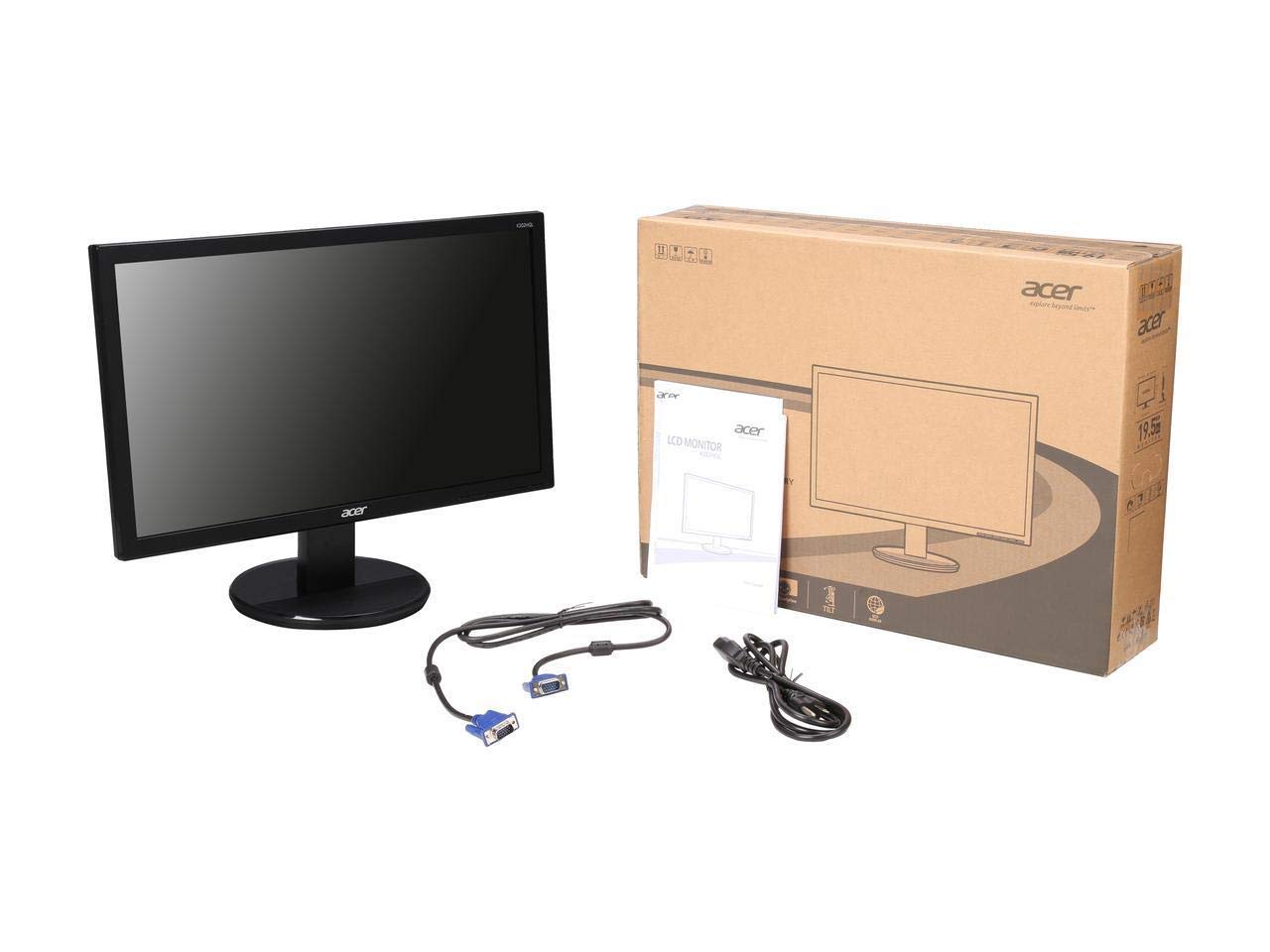 Acer K202HQL bd 20” (19.5" viewable) HD+ (1600 x 900) Monitor (DVI & VGA Ports)