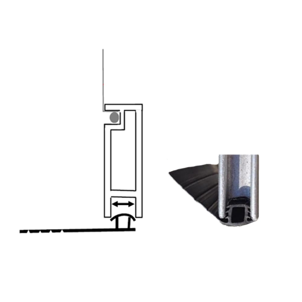 Prime-Line B 791 Black Vinyl Sliding Screen Door Bug Seal (Single Pack), 84 in.