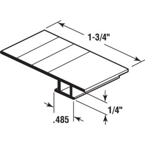 Prime-Line B 791 Black Vinyl Sliding Screen Door Bug Seal (Single Pack), 84 in.